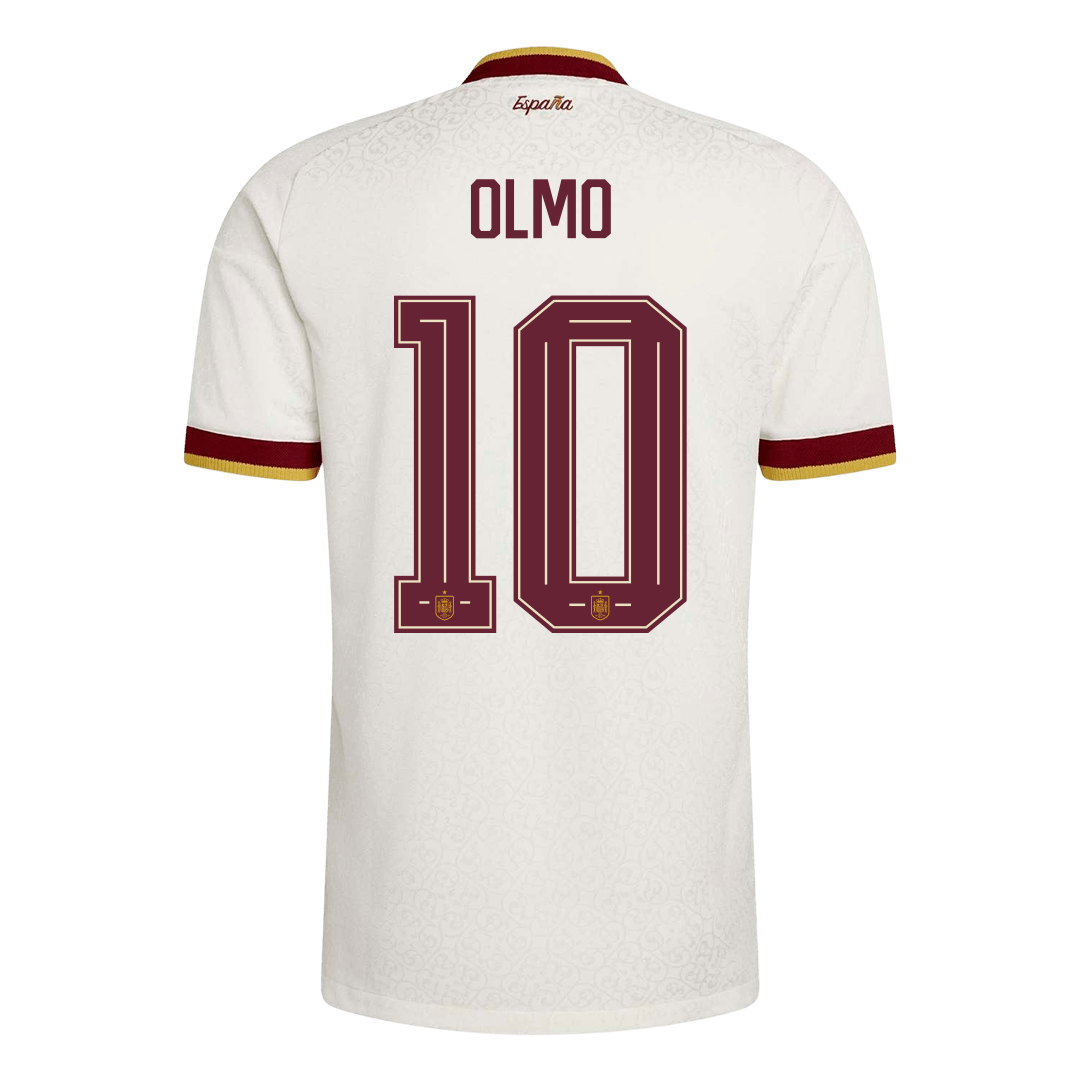 OLMO #10 Spanyolország Játékos Verzió Idegenbeli Mez Világbajnoki 2026 Fehér
