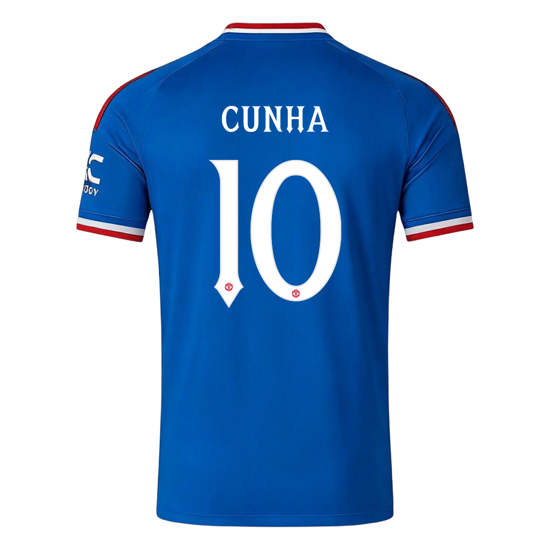 CUNHA #10 Manchester United Idegenbeli Mez 2026/27 Kék