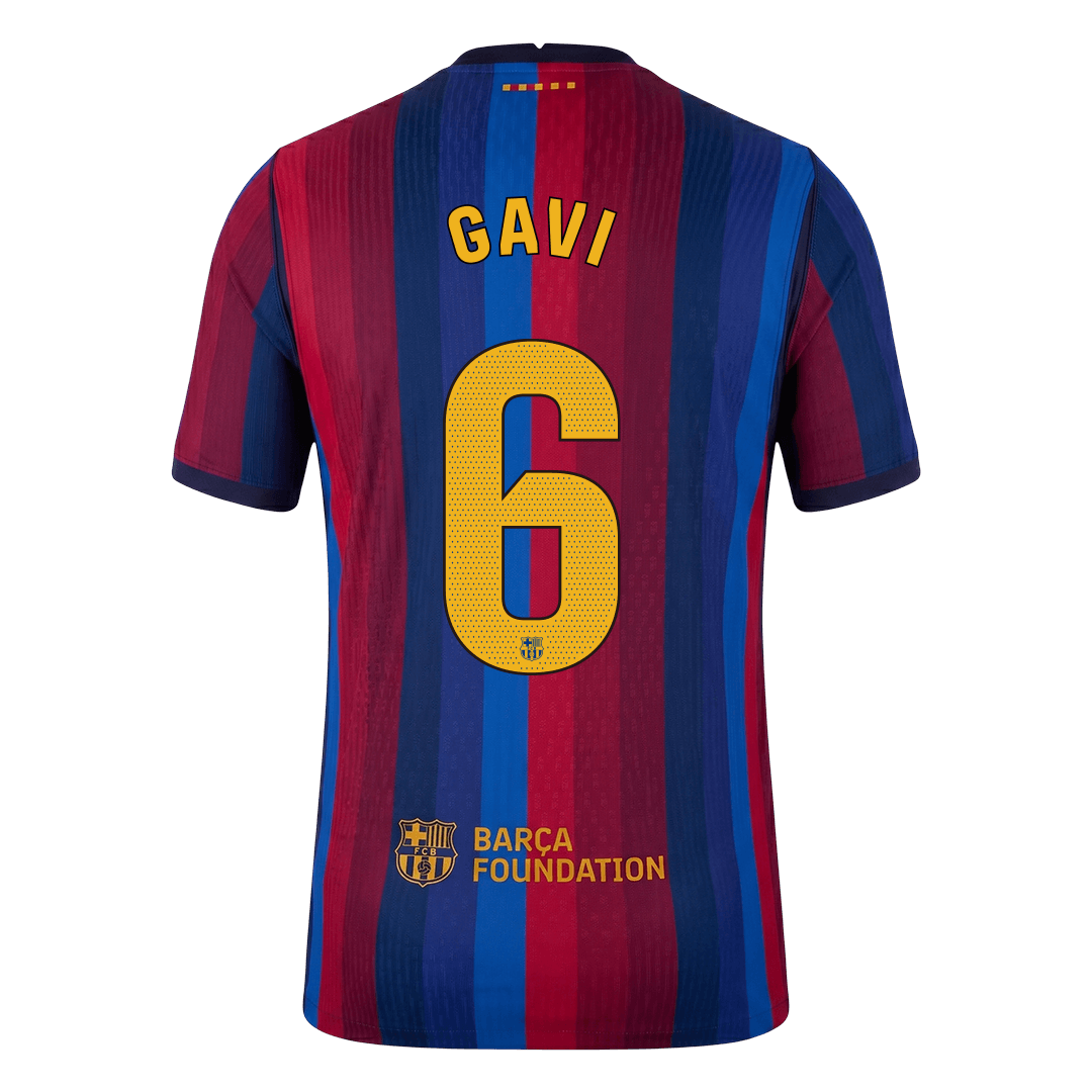 GAVI #6 Barcelona Játékos Verzió Hazai Mez 2026/27 Piros & Kék
