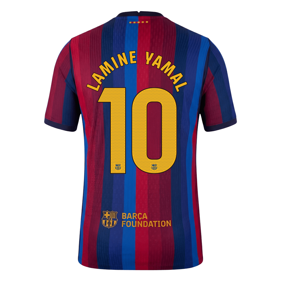 LAMINE YAMAL #10 Barcelona Játékos Verzió Hazai Mez 2026/27 Piros & Kék