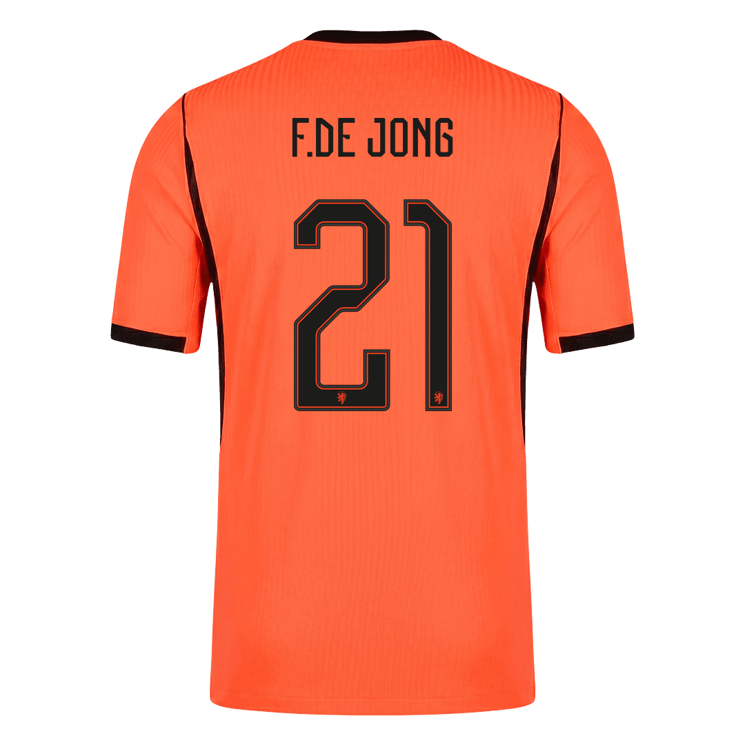 F.DE JONG #21 Hollandia Játékos Verzió Hazai Mez Világbajnoki 2026 Narancs
