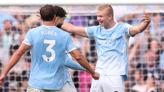 Haaland és City-csapattársai ünnepelnek a Sunderland elleni mérkőzésen