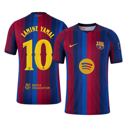 LAMINE YAMAL #10 Barcelona Játékos Verzió Hazai Mez 2026/27 Piros & Kék - UCL