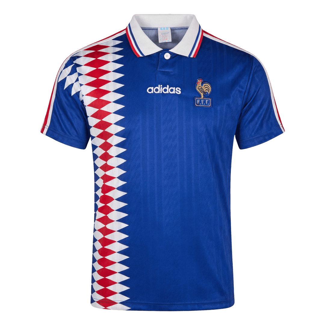 Franciaország Hazai Retro Futball Mez 1994 Kék