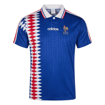 Franciaország Hazai Retro Futball Mez 1994 Kék