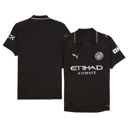Játékos Manchester City Idegenbeli Soccer Mez 2025/26 Fekete