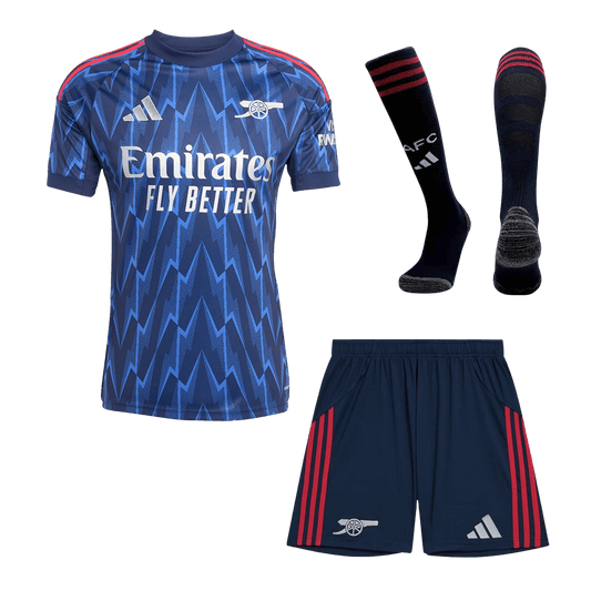 Arsenal Idegenbeli Mez Szett (Mez+Nadrág+Zokni) 2025/26 Kék