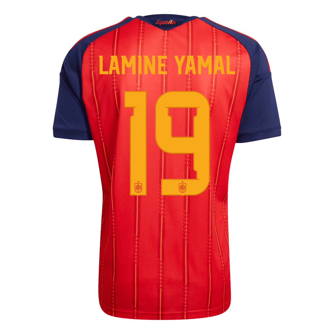 LAMINE YAMAL #19 Spanyolország Hazai Mez 2026 Piros