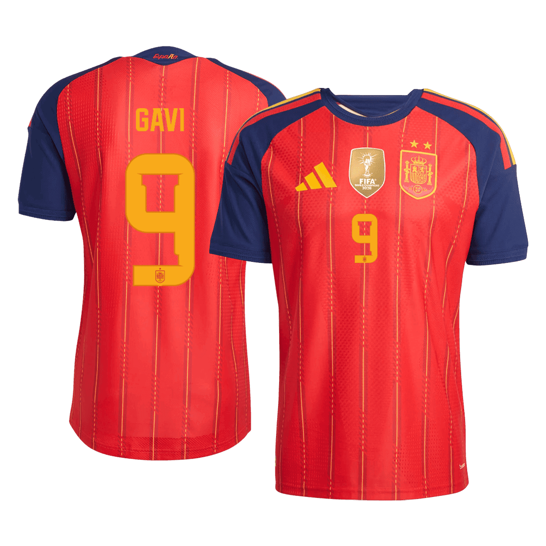 GAVI #9 Spanyolország Játékos Verzió Hazai Mez Világbajnoki 2026 Piros