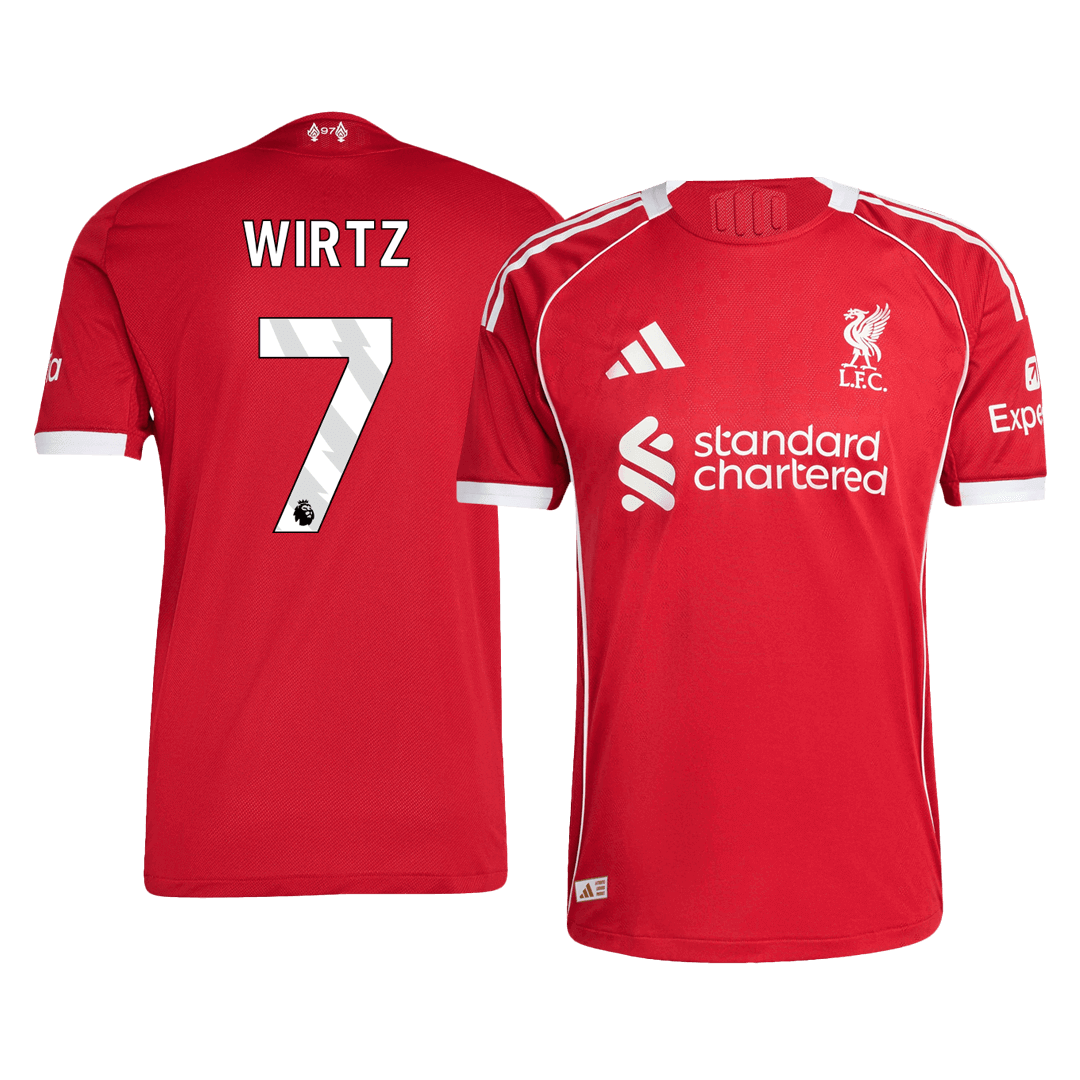WIRTZ #7 Játékos Liverpool Otthon Soccer Mez 25/26 Piros 2025/26