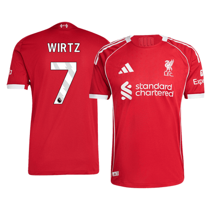WIRTZ #7 Játékos Liverpool Otthon Soccer Mez 25/26 Piros 2025/26