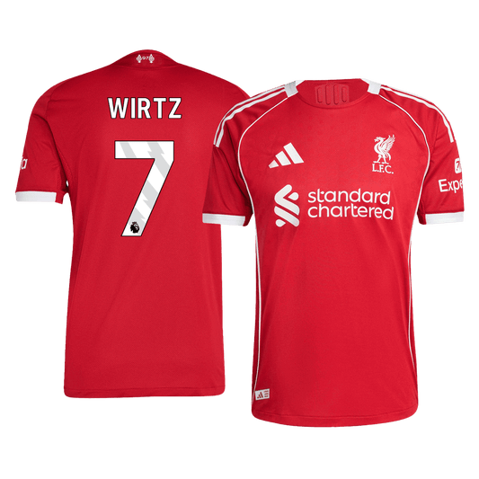 WIRTZ #7 Játékos Liverpool Otthon Soccer Mez 25/26 Piros 2025/26