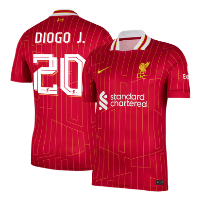 DIOGO J. #20 Liverpool Otthon Soccer Mez Piros - UCL 2025/26