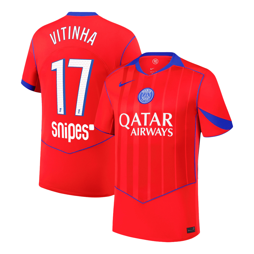 VITINHA #17 PSG Idegenbeli Harmadik Mez 2025/26 Piros