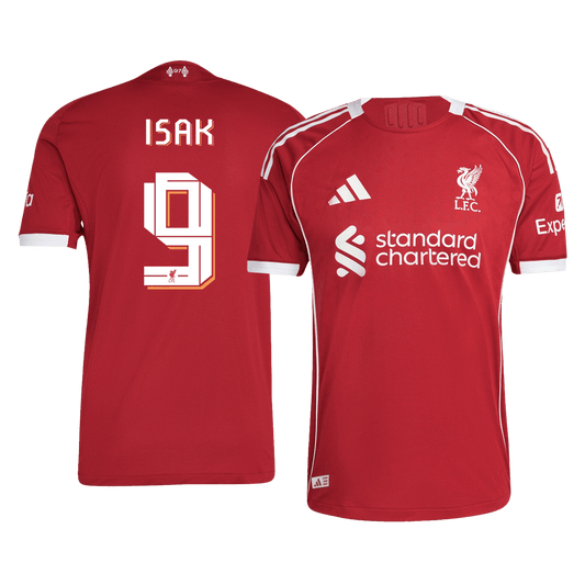 ISAK #9 Liverpool Játékos Otthoni Mez 2025/26 Piros - UCL