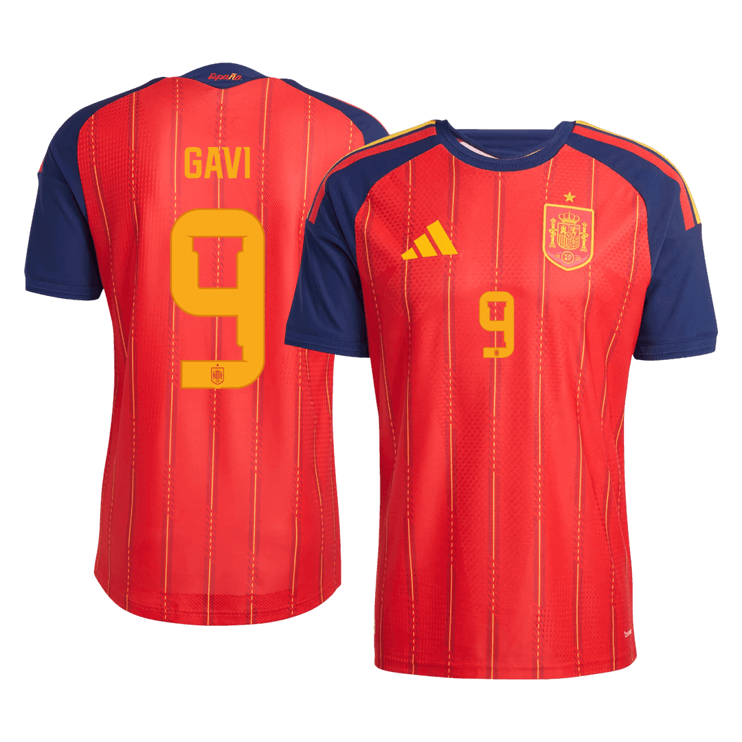 GAVI	 #9 Spanyolország Játékos Verzió Hazai Mez Világbajnoki 2026 Piros