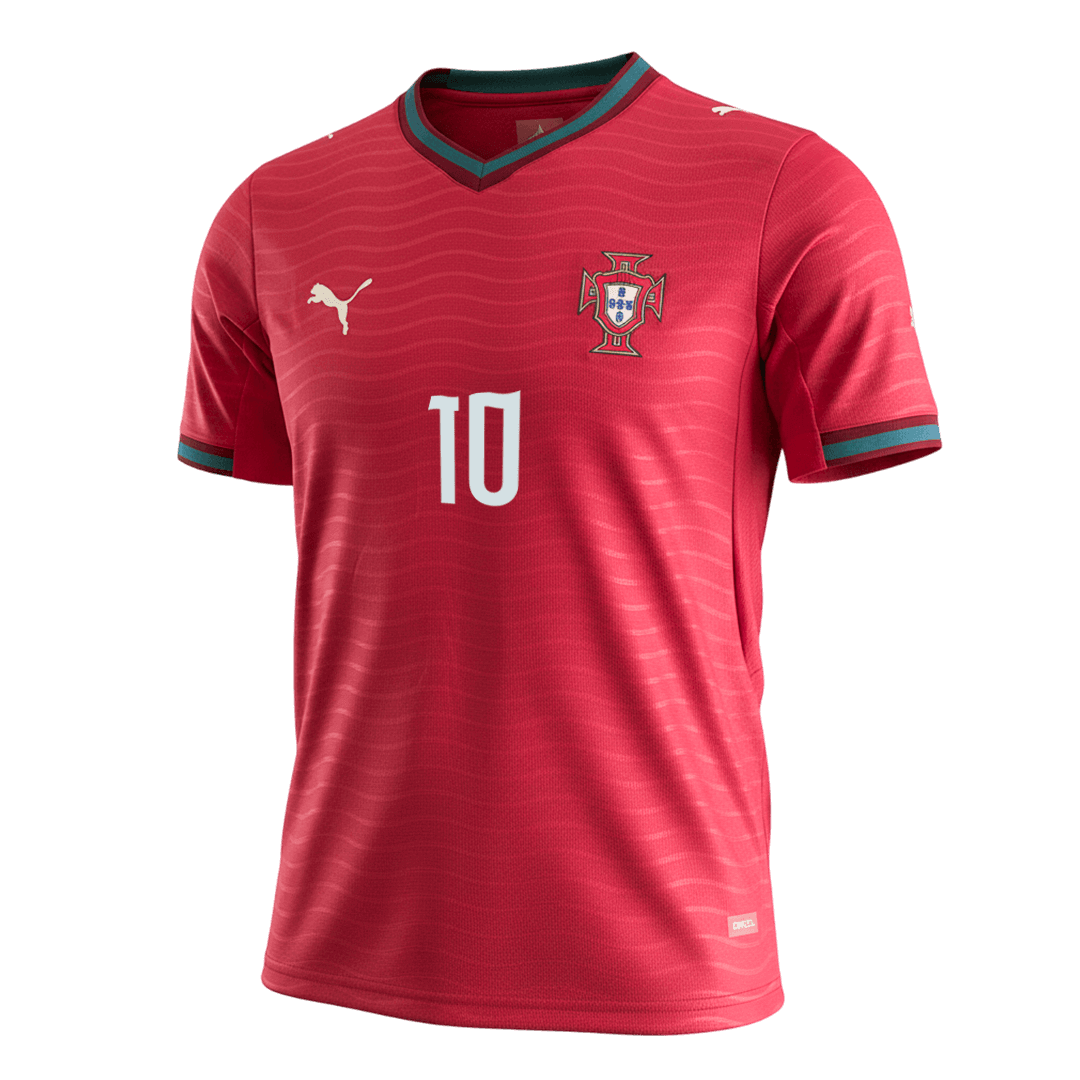 BERNARDO #10 Portugália Hazai Világbajnoki Mez 2026 Piros