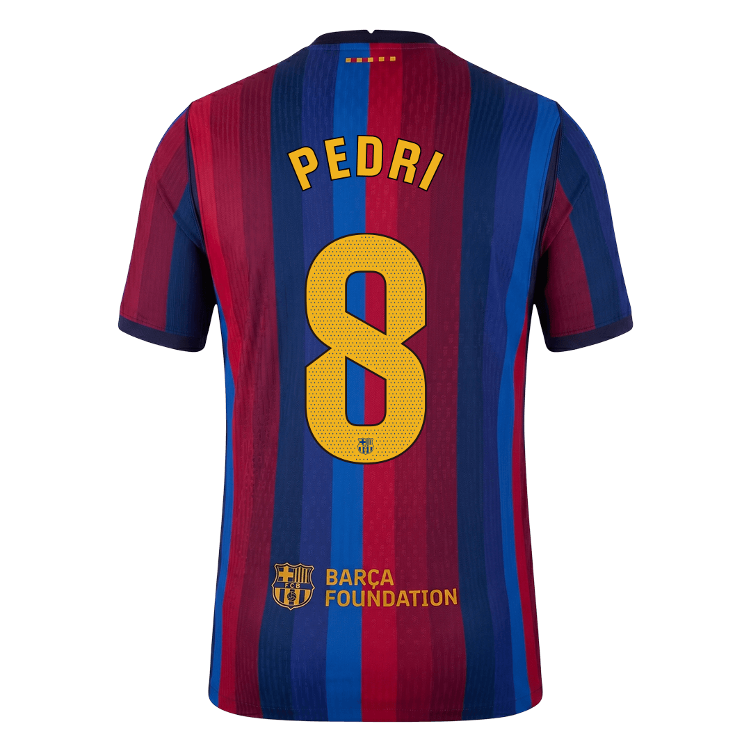 PEDRI #8 Barcelona Játékos Verzió Hazai Mez 2026/27 Piros & Kék