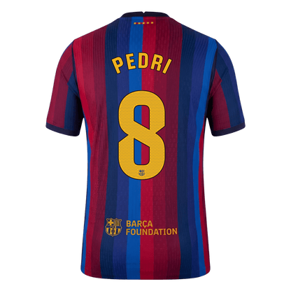 PEDRI #8 Barcelona Játékos Verzió Hazai Mez 2026/27 Piros & Kék