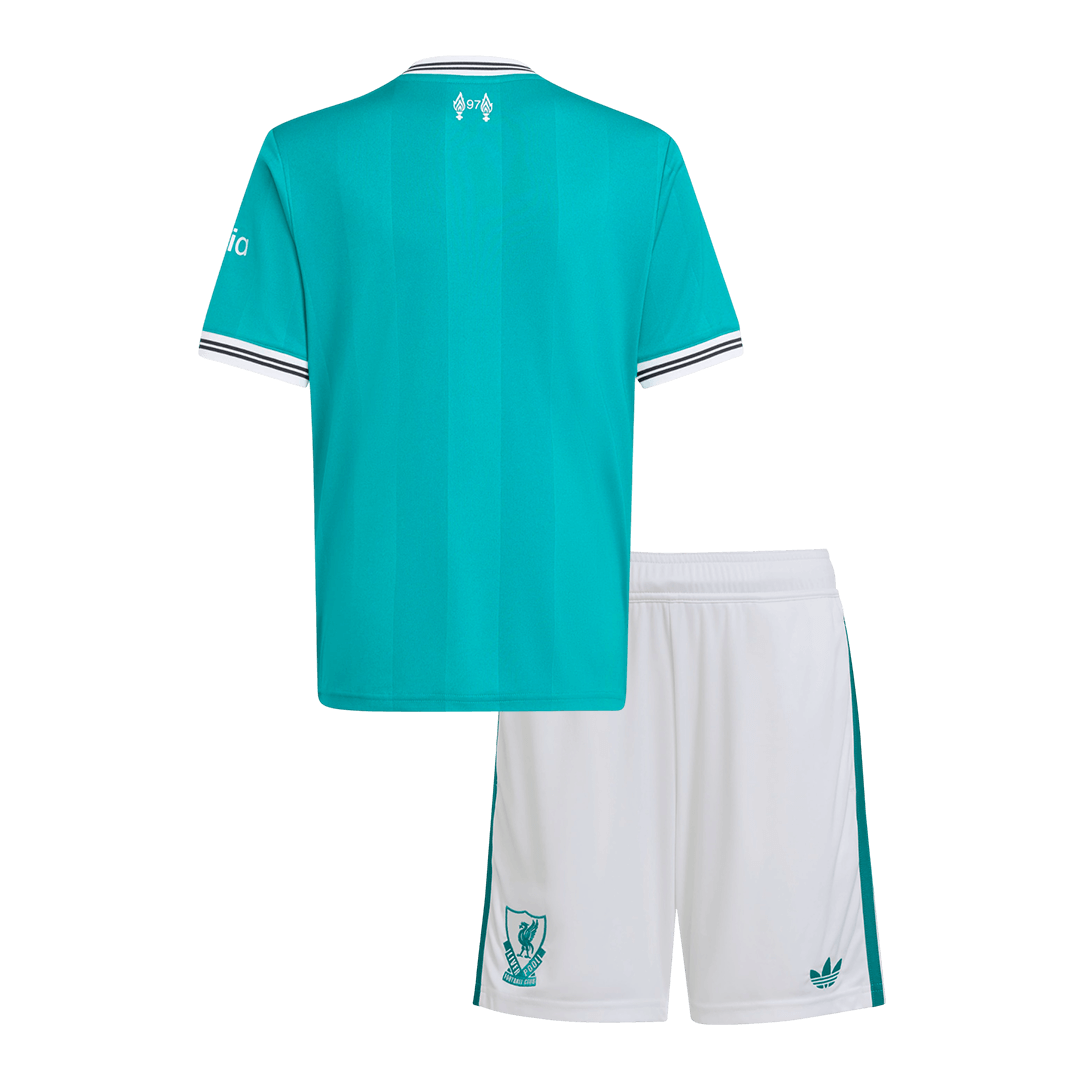 Liverpool Gyerek Harmadik Készlet(Mez+Nadrág) 2025/26 Zöld