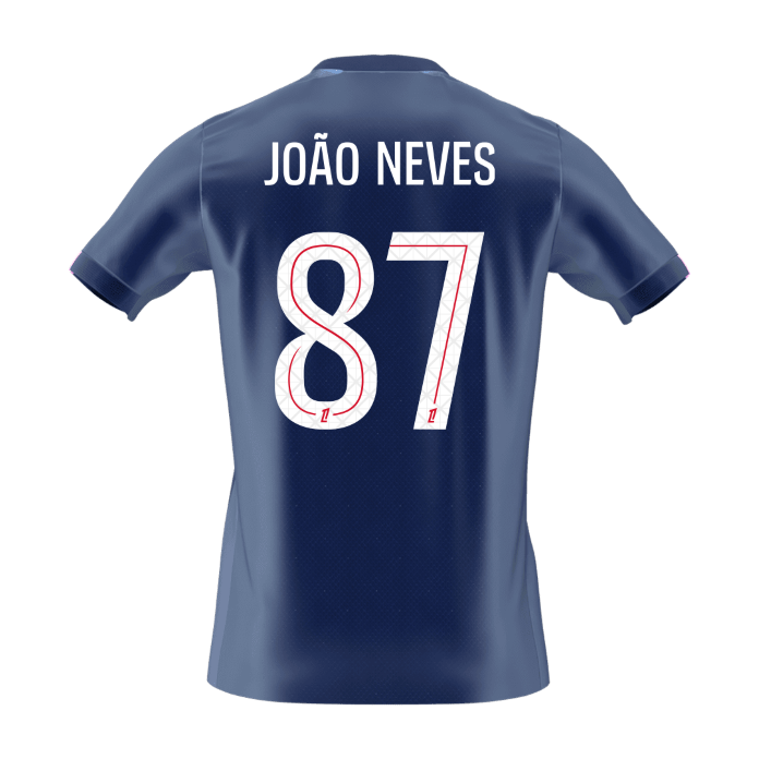 JOÃO NEVES #87 PSG Hazai Futball Mez 2025/26 Sötétkék