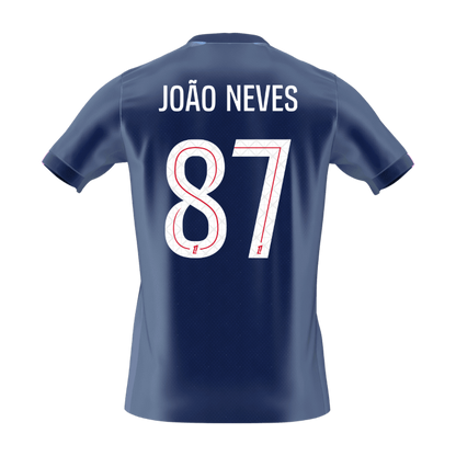 JOÃO NEVES #87 PSG Hazai Futball Mez 2025/26 Sötétkék