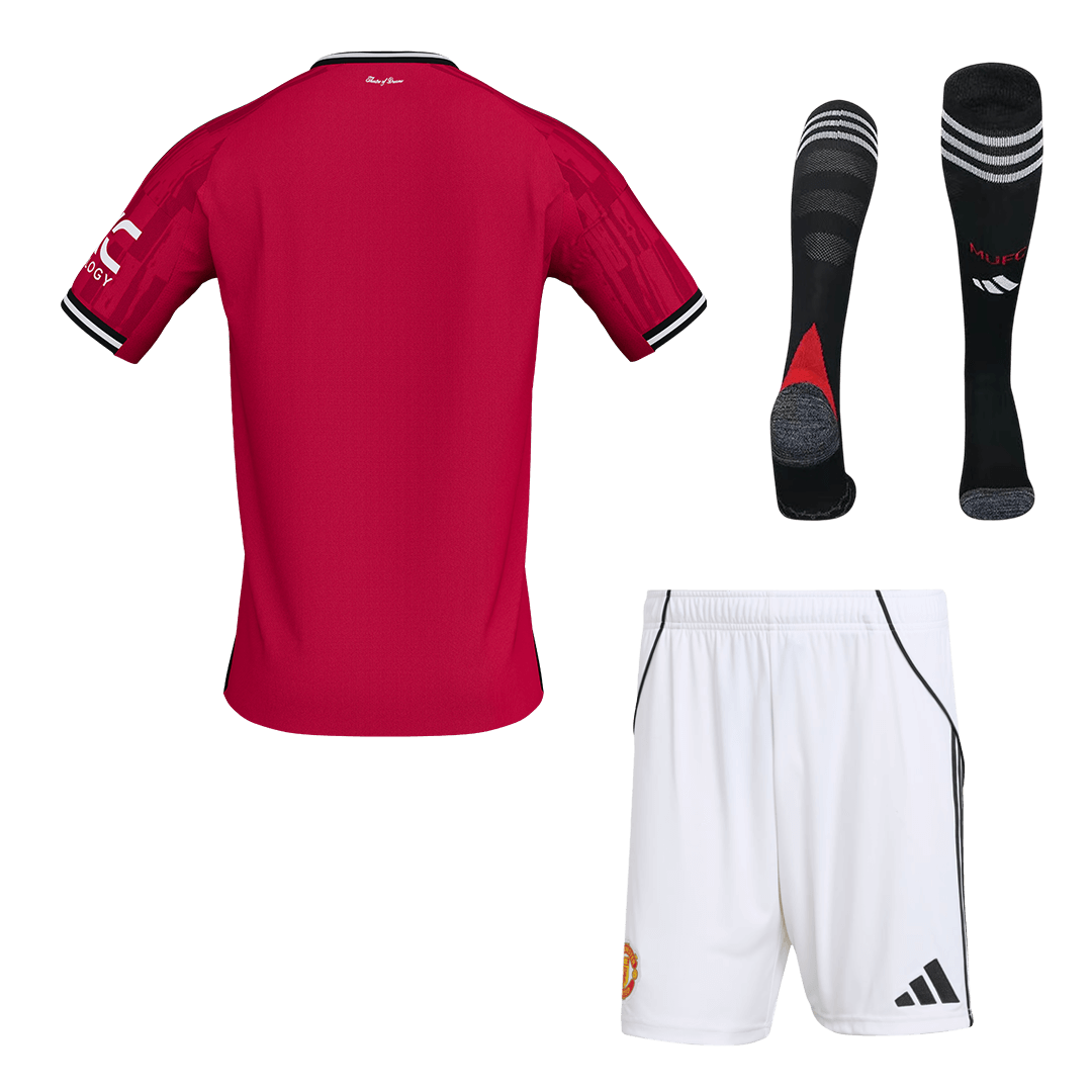Manchester United Otthon Mez Szett (Mez+Nadrág+Zokni) 2025/26 Piros