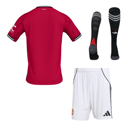 Manchester United Hazai Mez Szett (Mez+Nadrág+Zokni) 2025/26 Piros