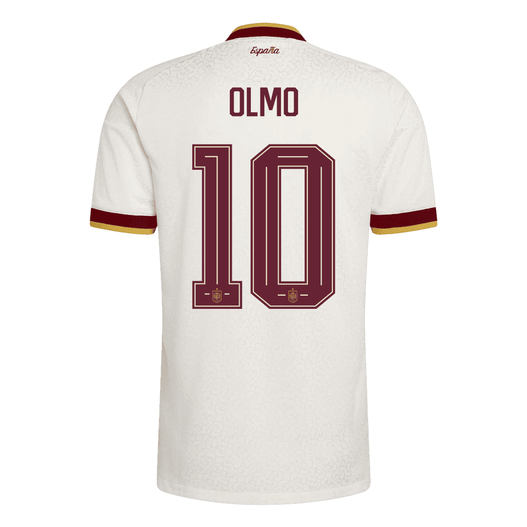 OLMO #10 Spanyolország Játékos Verzió Idegenbeli Mez Világbajnoki 2026 Fehér