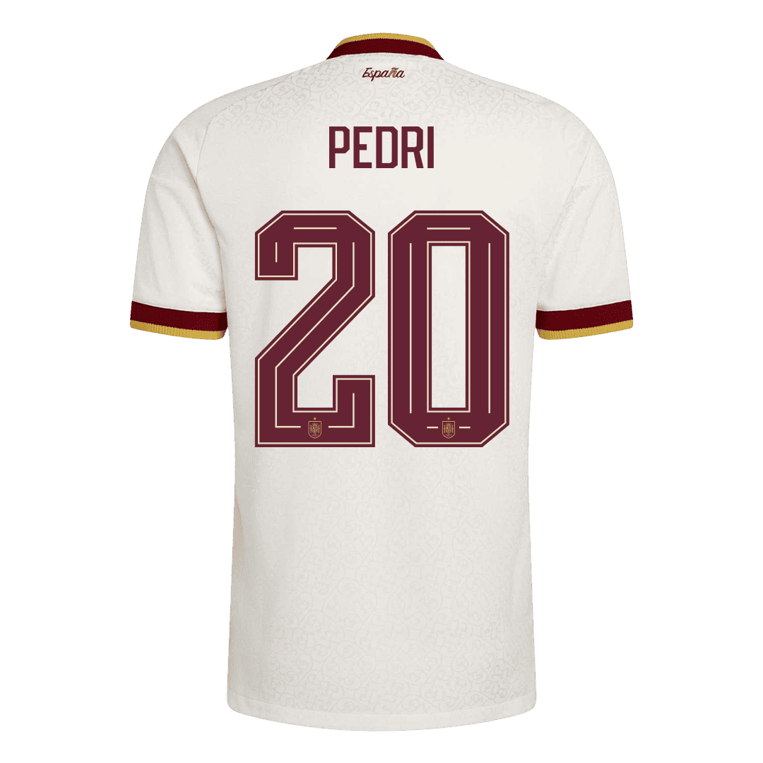 PEDRI #20 Spanyolország Játékos Verzió Idegenbeli Mez Világbajnoki 2026 Fehér