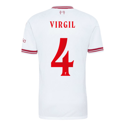 VIRGIL #4 Liverpool Játékos Verzió Idegenbeli Mez 2026/27 Fehér - UCL