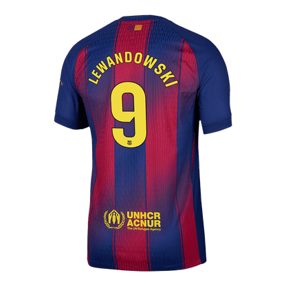 LEWANDOWSKI #9 Játékos Barcelona Otthon Soccer Mez 2025/26 Piros&Kék