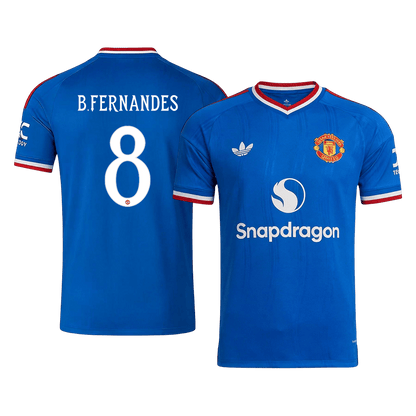 B. FERNANDES #8 Manchester United Idegenbeli Mez 2026/27 Kék