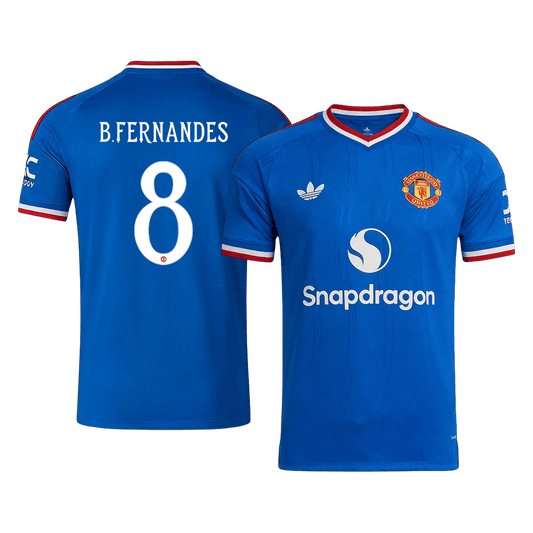 B. FERNANDES #8 Manchester United Idegenbeli Mez 2026/27 Kék
