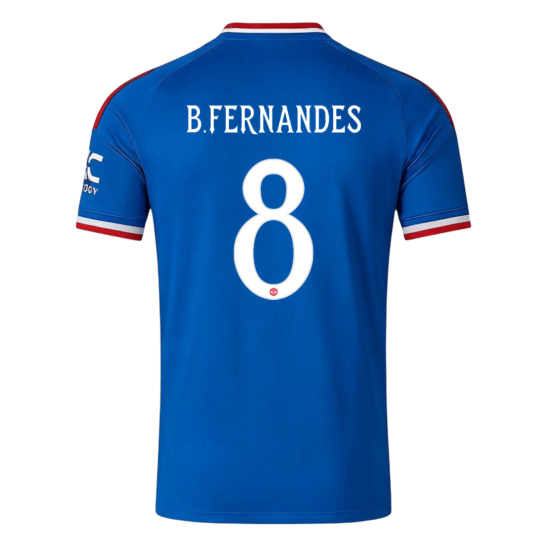 B. FERNANDES #8 Manchester United Idegenbeli Mez 2026/27 Kék