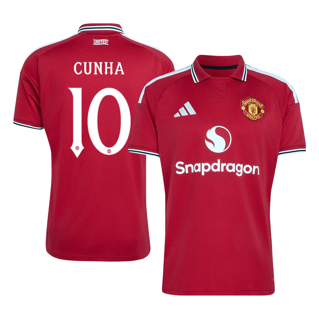 CUNHA #10 Manchester United Hazai Mez 2026/27 Piros