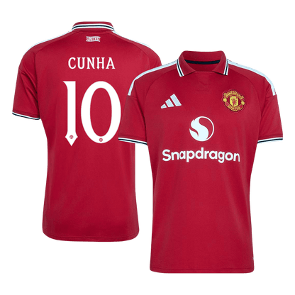 CUNHA #10 Manchester United Hazai Mez 2026/27 Piros