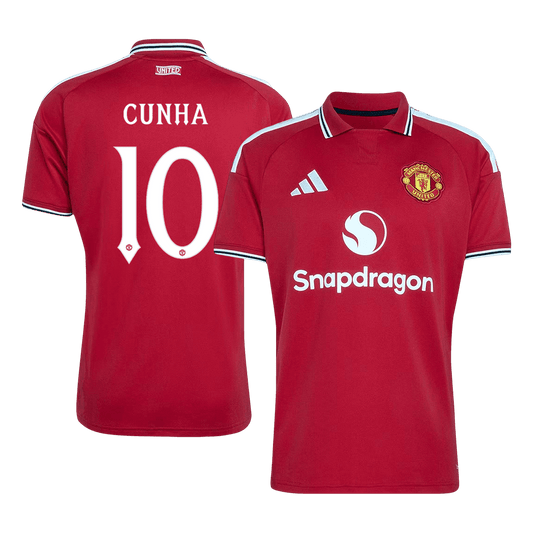 CUNHA #10 Manchester United Hazai Mez 2026/27 Piros