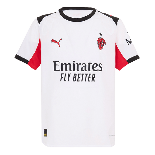 Játékos AC Milan Idegenbeli Soccer Mez 2025/26 Fehér