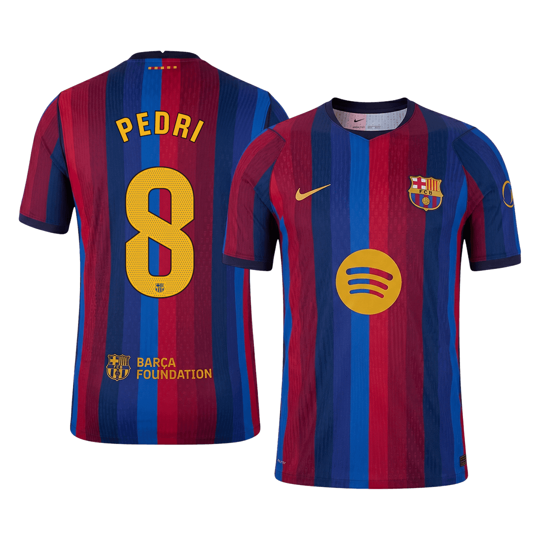 PEDRI #8 Barcelona Játékos Verzió Hazai Mez 2026/27 Piros & Kék