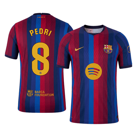 PEDRI #8 Barcelona Játékos Verzió Hazai Mez 2026/27 Piros & Kék