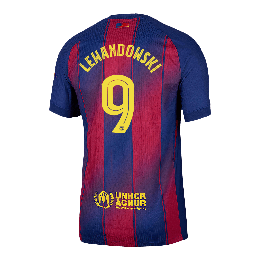LEWANDOWSKI #9 Játékos Barcelona Otthon Soccer Mez 2025/26 Piros&Kék - UCL
