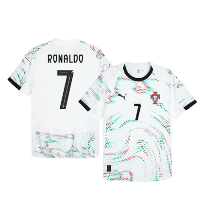 RONALDO #7 Portugal Játékos Idegenbeli Mez 2025 Fehér