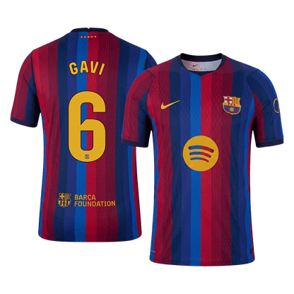 GAVI #6 Barcelona Játékos Verzió Hazai Mez 2026/27 Piros & Kék