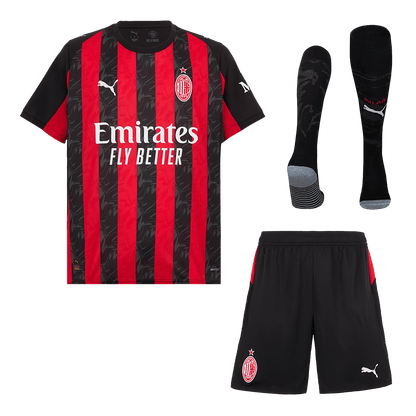 AC Milan Otthon Mez Szett (Mez + Nadrág + Zokni) 2025/26-piros&fekete