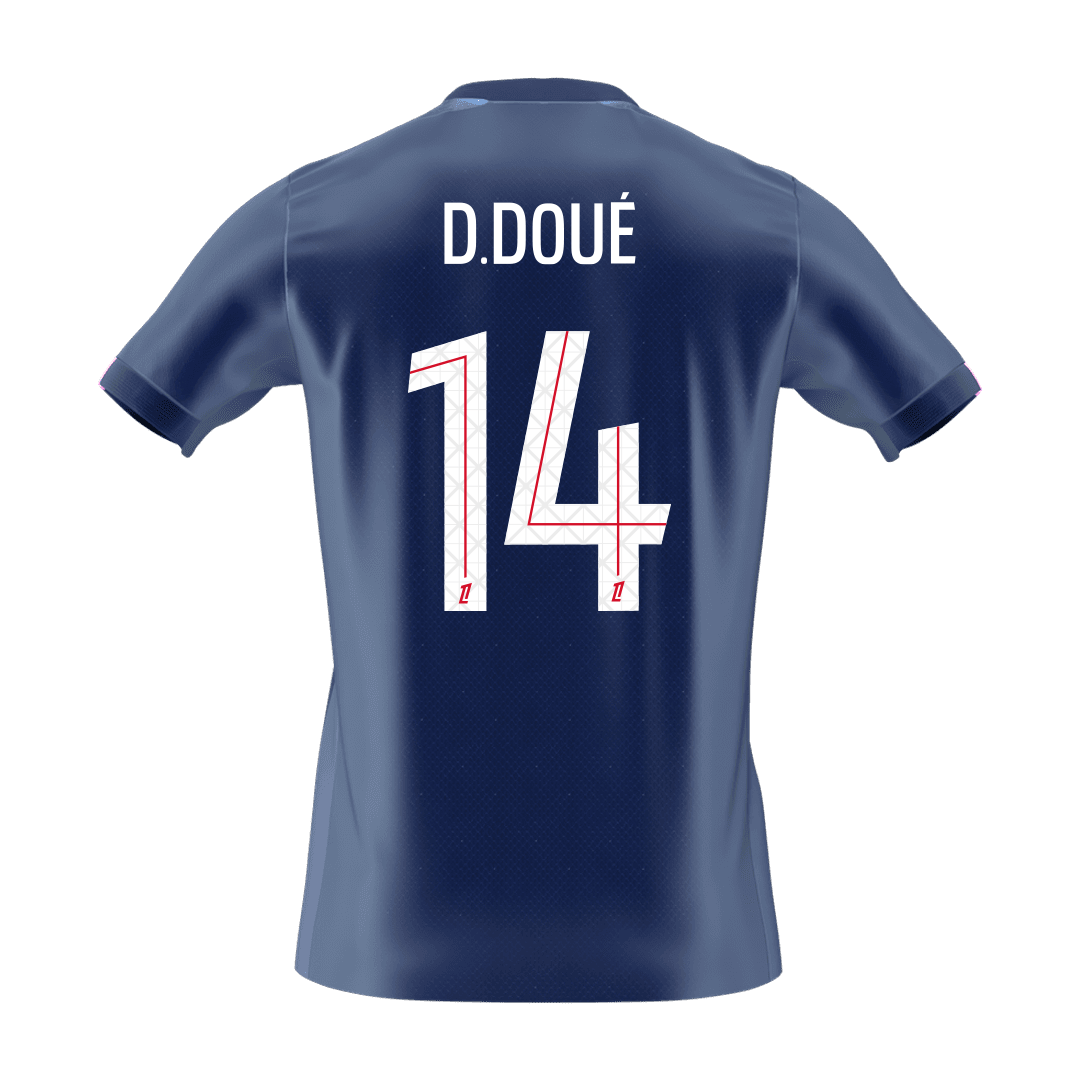 D.DOUÉ #14 PSG Hazai Futball Mez 2025/26 Sötétkék