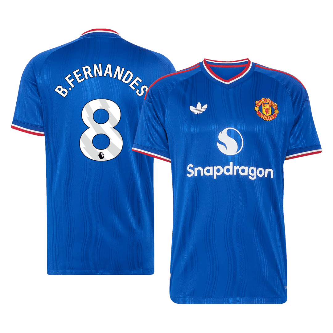 B. FERNANDES #8 Manchester United Játékos Verzió Idegenbeli Mez 2026/27 Kék