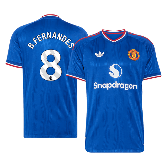 B. FERNANDES #8 Manchester United Játékos Verzió Idegenbeli Mez 2026/27 Kék