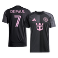 DE PAUL #7 Inter Miami Idegenbeli Soccer Mez 2025 Fekete&Szürke