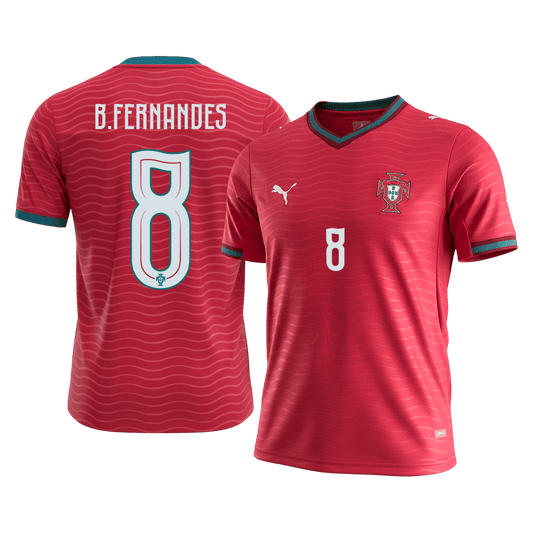 B.FERNANDES #8 Portugal Hazai Mez 2026 Piros